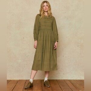 Christy Dawn olive green midi dress